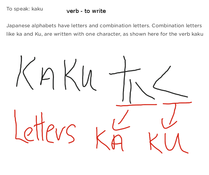 how to write - Japanese verb 'write' kaku